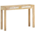 vidaXL Konsolentisch 110x30x75 cm Gebleichtes Massivholz Mango