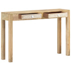 vidaXL Konsolentisch 110x30x75 cm Gebleichtes Massivholz Mango