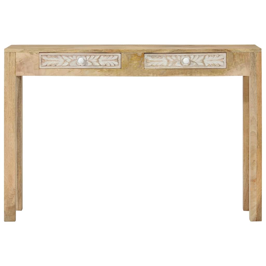 vidaXL Konsolentisch 110x30x75 cm Gebleichtes Massivholz Mango