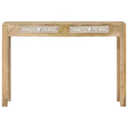 vidaXL Konsolentisch 110x30x75 cm Gebleichtes Massivholz Mango