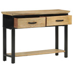 vidaXL Konsolentisch 110x30x75 cm Raues Massivholz Mango