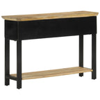 vidaXL Konsolentisch 110x30x75 cm Raues Massivholz Mango