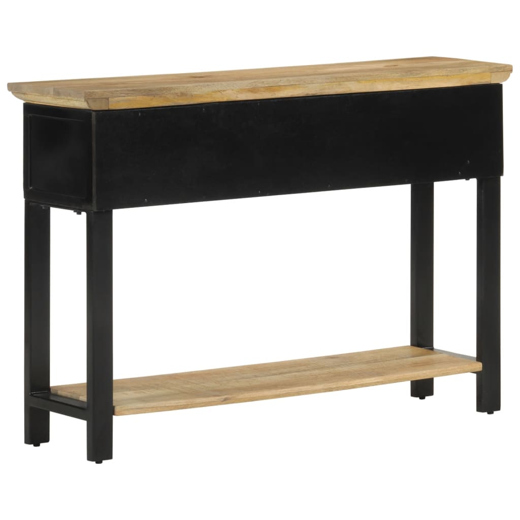 vidaXL Konsolentisch 110x30x75 cm Raues Massivholz Mango