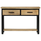 vidaXL Konsolentisch 110x30x75 cm Raues Massivholz Mango