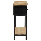 vidaXL Konsolentisch 110x30x75 cm Raues Massivholz Mango