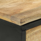 vidaXL Konsolentisch 110x30x75 cm Raues Massivholz Mango