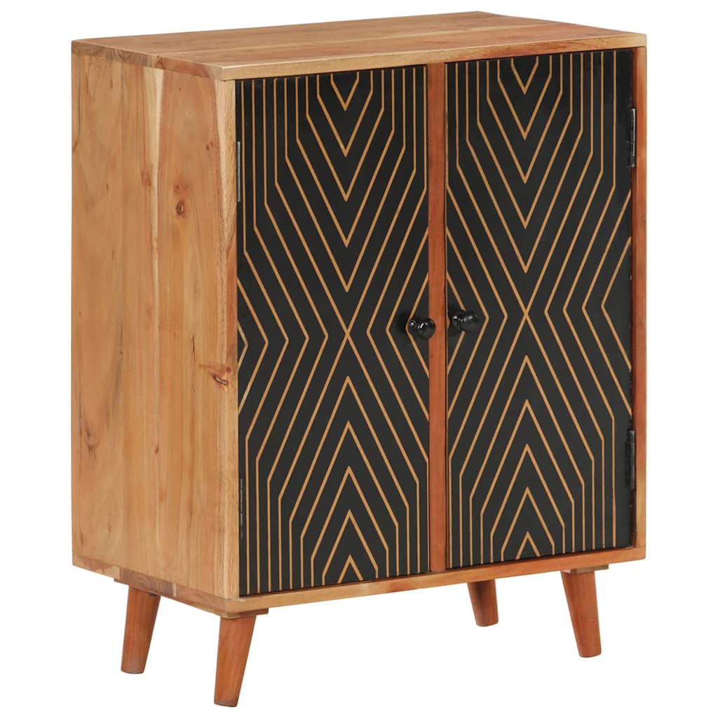 vidaXL Sideboard Weiß 55x30x90 cm Massivholz Akazie