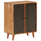 vidaXL Sideboard Weiß 55x30x90 cm Massivholz Akazie