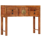 vidaXL Konsolentisch 120x32x80 cm Raues Massivholz Akazie