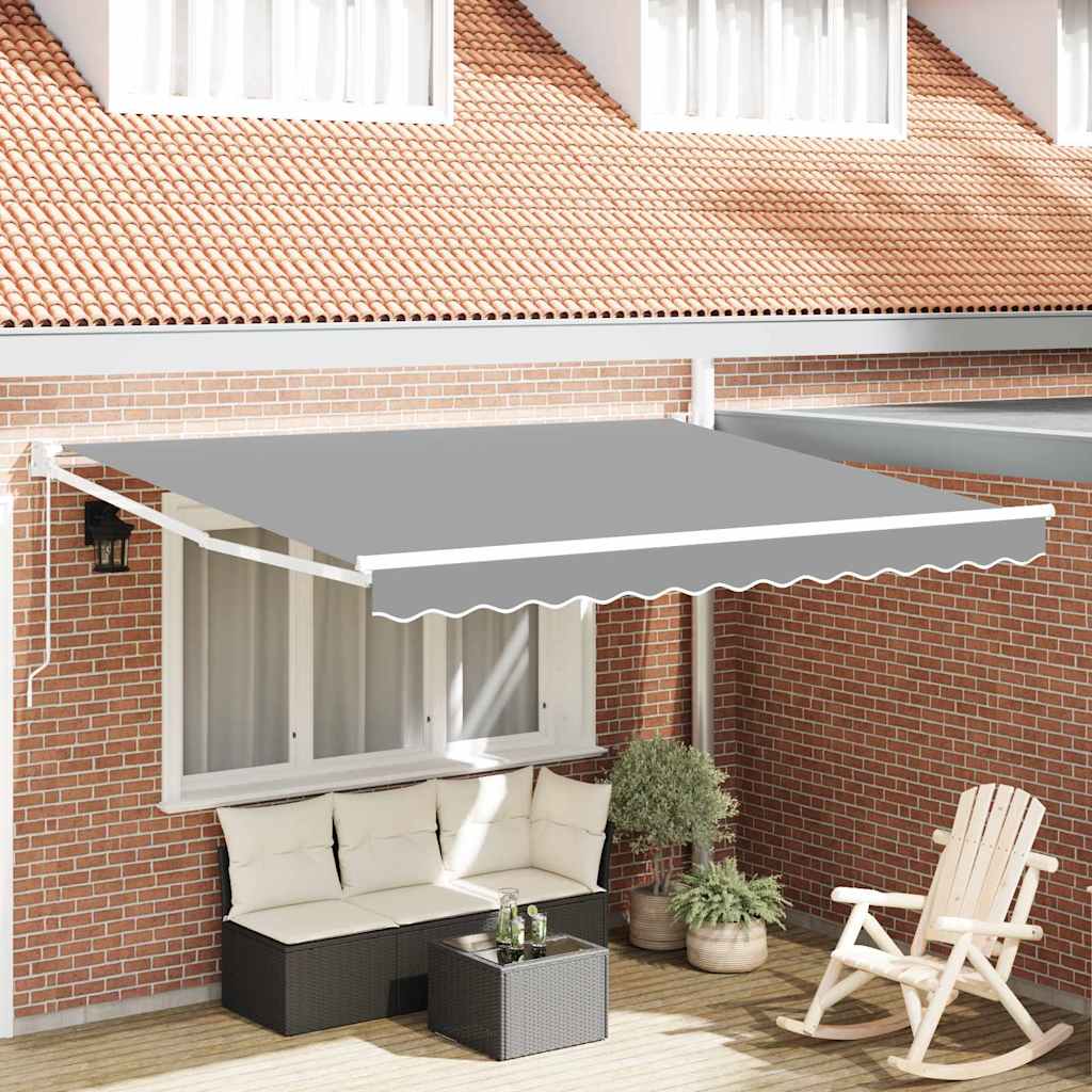 vidaXL Ausziehbarer Sonnenschirmrahmen Weiß 300 x 250 cm Aluminium