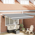 vidaXL Ausziehbarer Sonnenschirmrahmen Weiß 300 x 250 cm Aluminium
