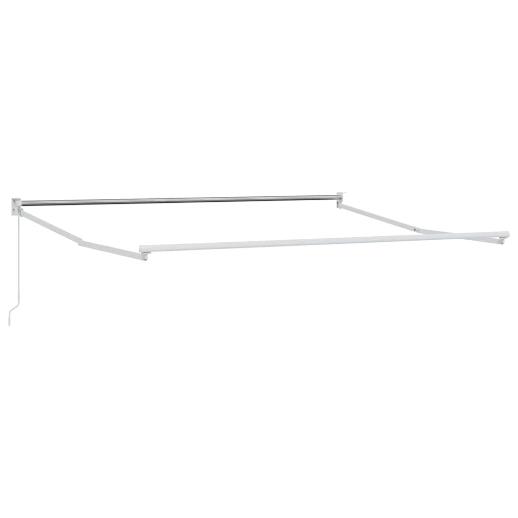 vidaXL Ausziehbarer Sonnenschirmrahmen Weiß 300 x 250 cm Aluminium