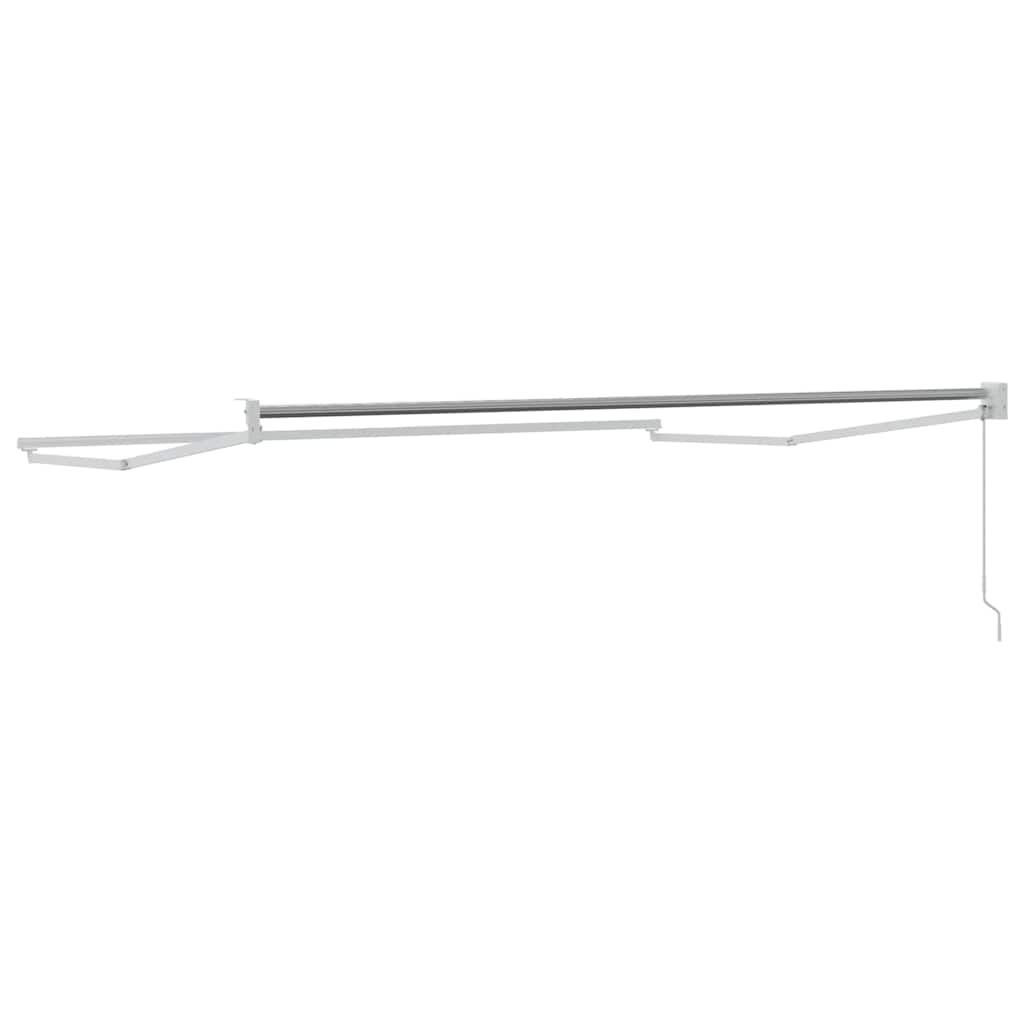 vidaXL Ausziehbarer Sonnenschirmrahmen Weiß 300 x 250 cm Aluminium