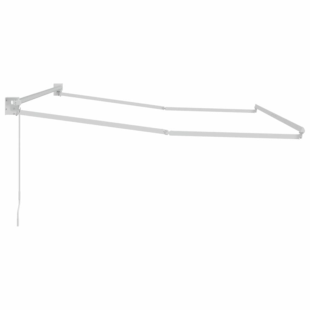 vidaXL Ausziehbarer Sonnenschirmrahmen Weiß 300 x 250 cm Aluminium