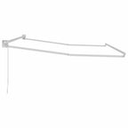 vidaXL Ausziehbarer Sonnenschirmrahmen Weiß 300 x 250 cm Aluminium