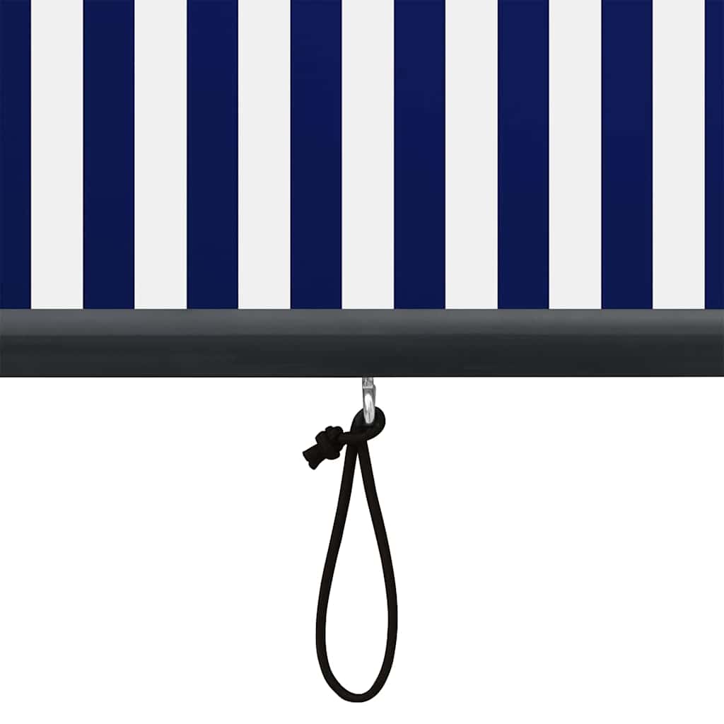 vidaXL Rollo Blau und Weiß 180 x 250 cm Stoff und Aluminium
