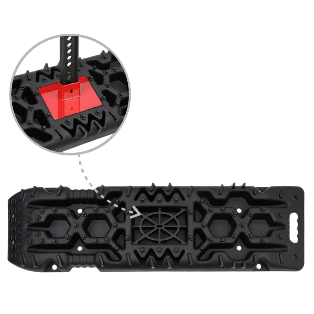 vidaXL Traktionsmatten 2 Stk. Schwarz 107x31x7 cm Nylon