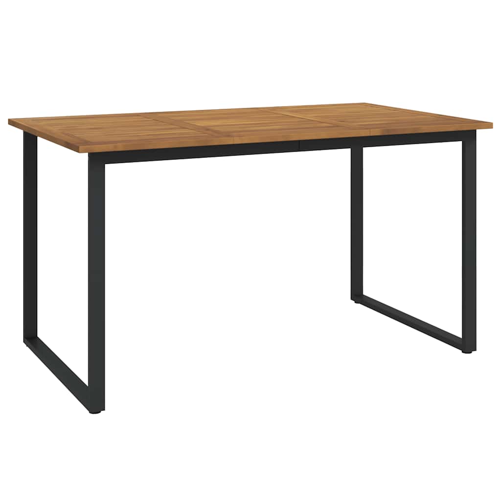 vidaXL Gartentisch mit Beinen in U-Form 140×80×75 cm Massivholz Akazie