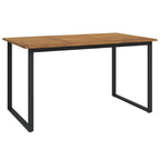 vidaXL Gartentisch mit Beinen in U-Form 140×80×75 cm Massivholz Akazie