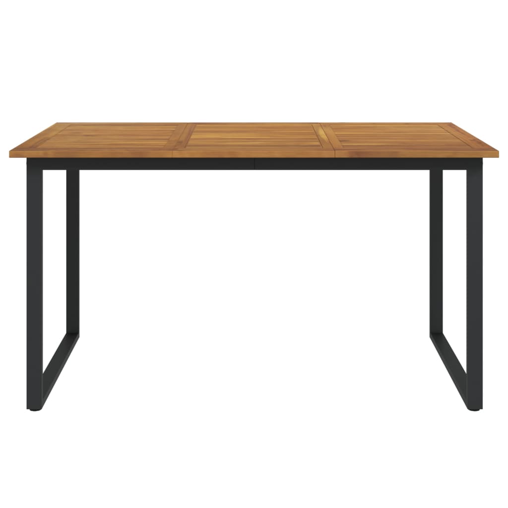 vidaXL Gartentisch mit Beinen in U-Form 140×80×75 cm Massivholz Akazie