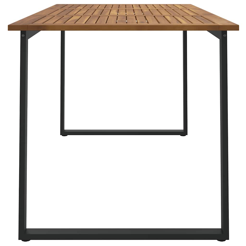 vidaXL Gartentisch mit Beinen in U-Form 140×80×75 cm Massivholz Akazie