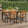 vidaXL Gartentisch mit Beinen in U-Form 140×80×75 cm Massivholz Akazie