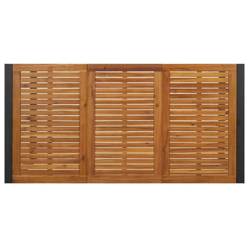 vidaXL Gartentisch mit Gestell U-Form 180x90x75 cm Akazie Massivholz
