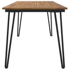 vidaXL Gartentisch mit Haarnadel-Beinen 160x80x75 cm Massivholz Akazie