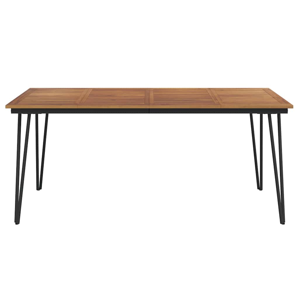 vidaXL Gartentisch Haarnadel-Tischbeine 180x90x75 cm Akazie Massivholz
