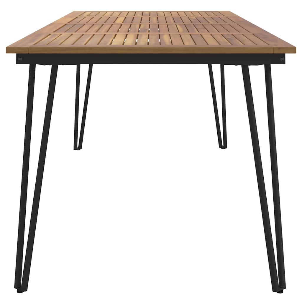 vidaXL Gartentisch Haarnadel-Tischbeine 180x90x75 cm Akazie Massivholz