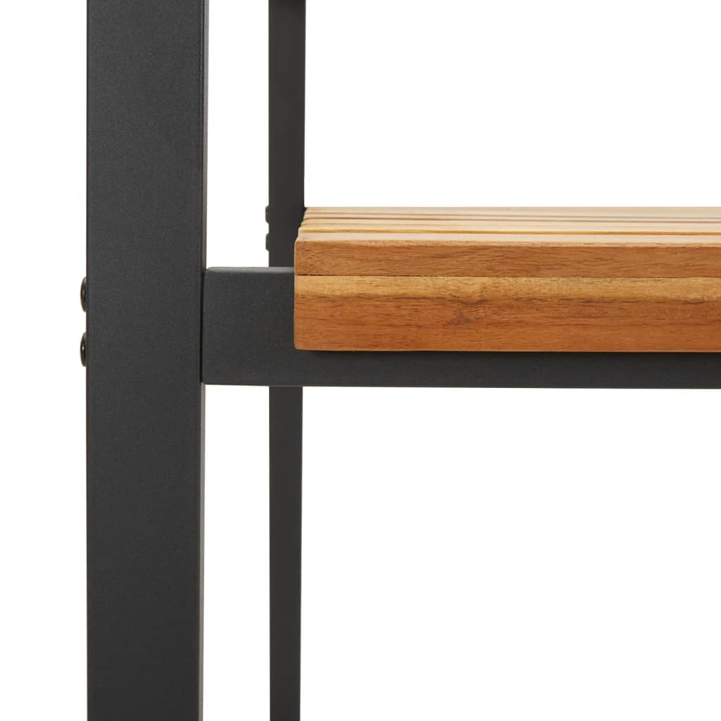 vidaXL Stapelbare Gartenstühle 2 Stk. Massivholz Akazie und Metall