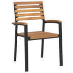 vidaXL Stapelbare Gartenstühle 4 Stk. Massivholz Akazie und Metall