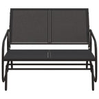 vidaXL Garten-Schaukelbank Schwarz 120,5x76x86,5 cm Textilen & Stahl