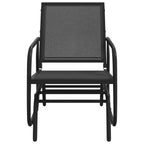 vidaXL Garten-Schaukelstuhl Schwarz 61x76x87 cm Textilene & Stahl