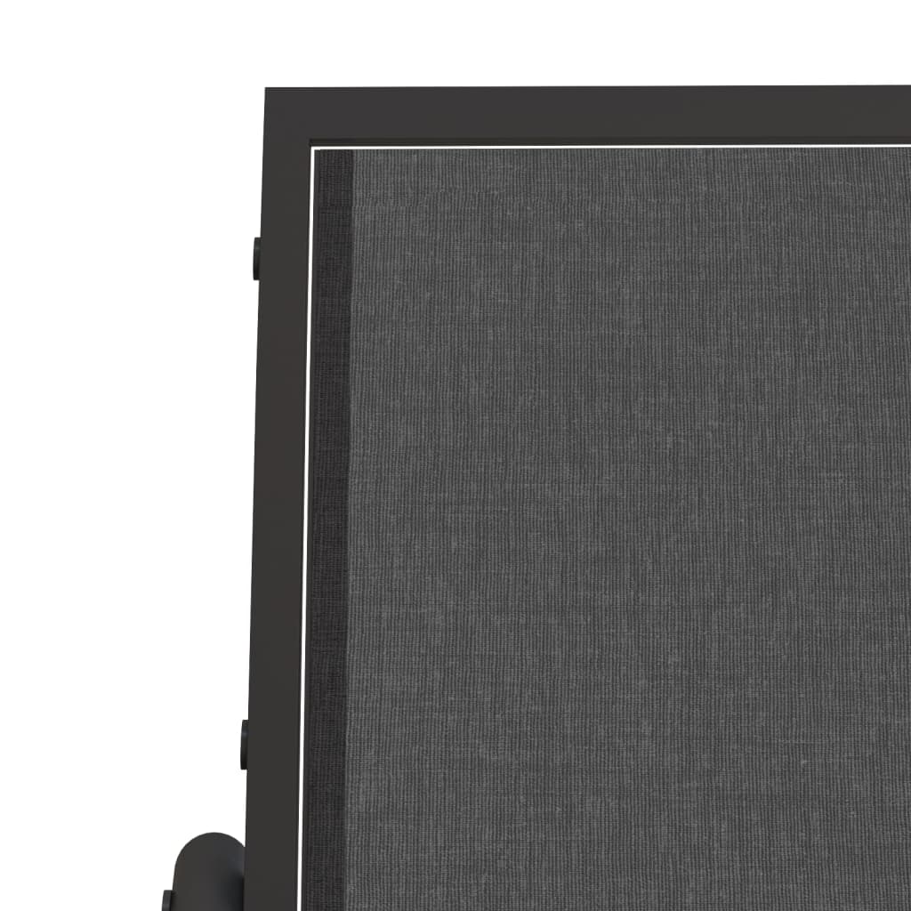 vidaXL Garten-Schaukelstuhl Schwarz 61x76x87 cm Textilene & Stahl