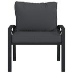 vidaXL Gartenstühle mit Grauen Kissen 2 Stk. 68x76x79 cm Stahl