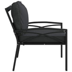 vidaXL Gartenstühle mit Grauen Kissen 2 Stk. 68x76x79 cm Stahl