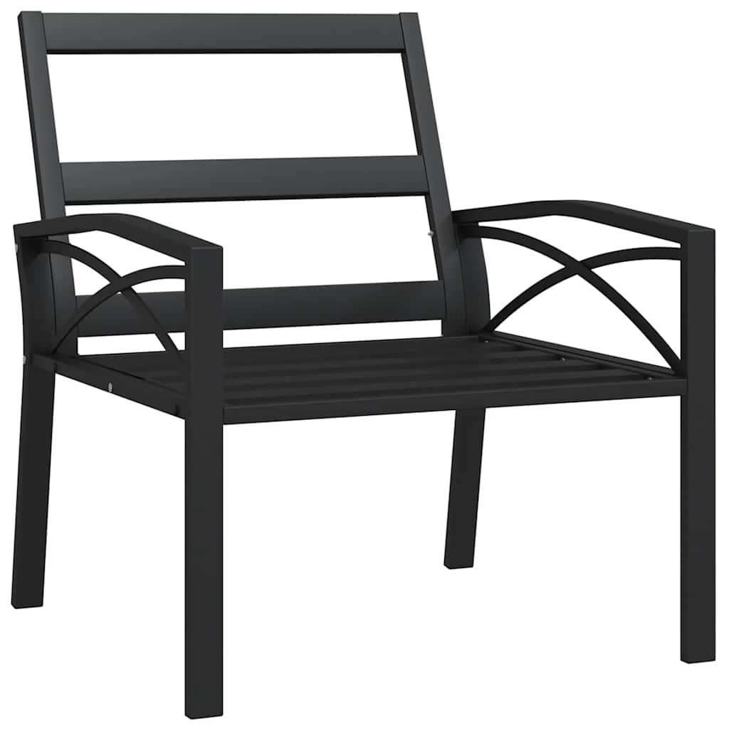 vidaXL Gartenstühle mit Sandfarbigen Kissen 2 Stk. 68x76x79 cm Stahl