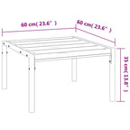 vidaXL Garten-Couchtisch Schwarz 60x60x35 cm Stahl