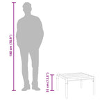 vidaXL Garten-Couchtisch Schwarz 60x60x35 cm Stahl