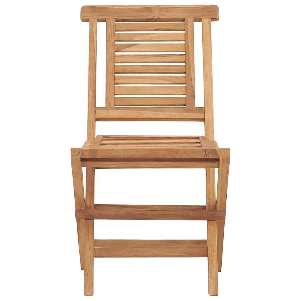 vidaXL Gartenstühle 2 Stk. Klappbar 47x63x90 cm Massivholz Teak