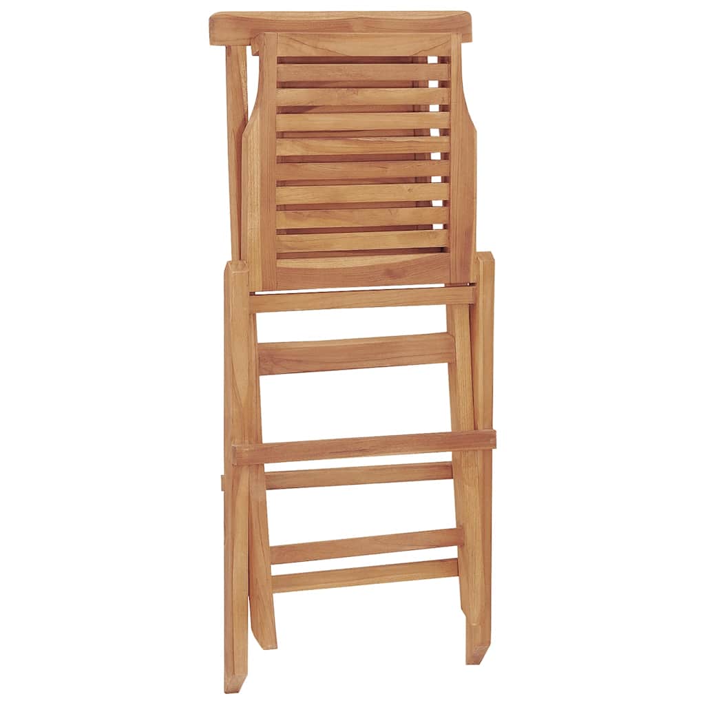 vidaXL Gartenstühle 2 Stk. Klappbar 47x63x90 cm Massivholz Teak