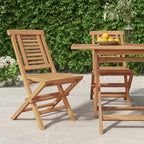 vidaXL Gartenstühle 2 Stk. Klappbar 47x63x90 cm Massivholz Teak