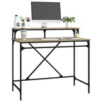 vidaXL Schreibtisch Sonoma-Eiche 100x50x90 cm Holzwerkstoff und Eisen