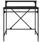 vidaXL Schreibtisch Schwarz 80x50x90 cm Holzwerkstoff und Eisen