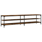 vidaXL TV-Schrank Räuchereiche 200x30x50 cm Holzwerkstoff und Metall