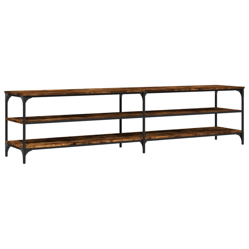 vidaXL TV-Schrank Räuchereiche 200x30x50 cm Holzwerkstoff und Metall
