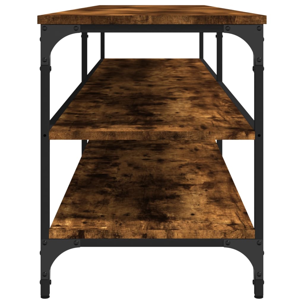 vidaXL TV-Schrank Räuchereiche 200x30x50 cm Holzwerkstoff und Metall