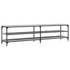 vidaXL TV-Schrank Grau Sonoma 200x30x50 cm Holzwerkstoff und Metall