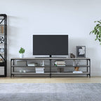 vidaXL TV-Schrank Grau Sonoma 200x30x50 cm Holzwerkstoff und Metall